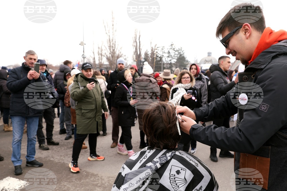 Сърбия - Крагуевац - студенти протест