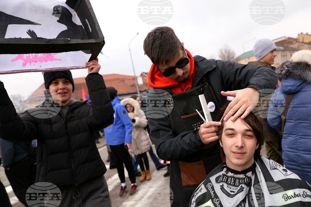 Сърбия - Крагуевац - студенти протест