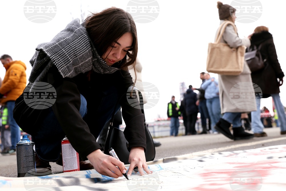 Сърбия - Крагуевац - студенти протест