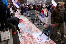 Сърбия - Крагуевац - студенти протест