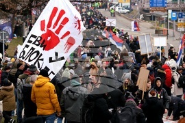 Сърбия - Крагуевац - студенти протест