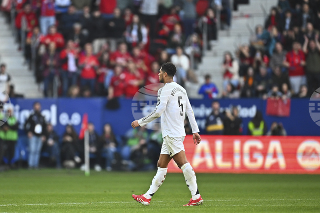 Белингам е отстранен за два мача заради обидни думи срещу съдията в мача с Осасуна