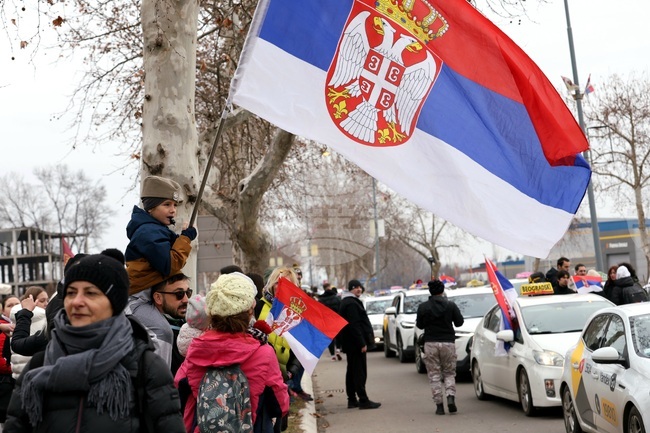 Сърбия - Крагуевац - протести студенти