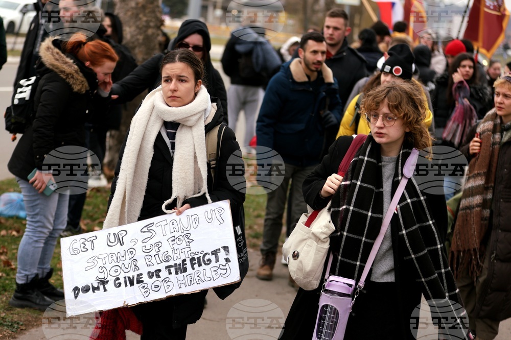 Сърбия - Крагуевац - протести студенти