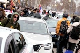 Сърбия - Крагуевац - протести студенти