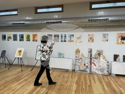 Благотворителна изложба с концерт в столичната ЧДГ „Бизиленд“. Снимка: Ваня Сухарова/БТА