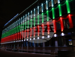 Българска телеграфна агенция - годишнина - обновена фасада - осветление