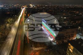 Българска телеграфна агенция - годишнина - обновена фасада - осветление