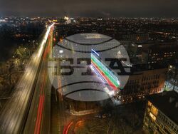 Българска телеграфна агенция - годишнина - обновена фасада - осветление