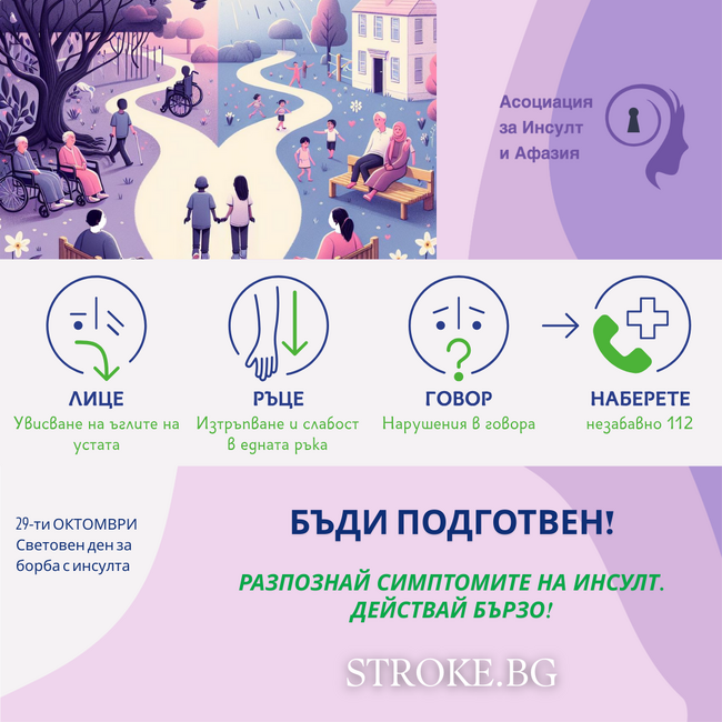 Асоциация за инсулт и афазия: Доклад за Националната кампания по повод Световния ден за борба с инсулта 2024 г.