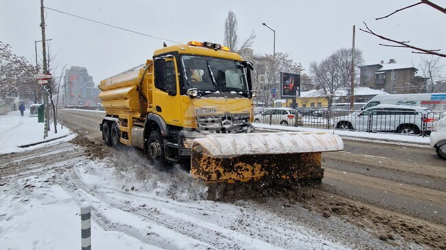 Общо 45 снегорина чистят улиците на София