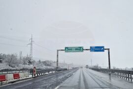 Ихтиман - АМ "Тракия" - пътно движение - зимна обстановка