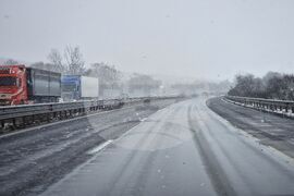 Ихтиман - АМ "Тракия" - пътно движение - зимна обстановка