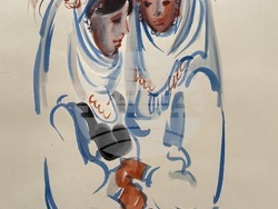 Изложба показва мотиви на български моми и невести в творчеството на Дечко Узунов, снимка – СГХГ