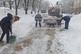 Шумен - зима - почистване