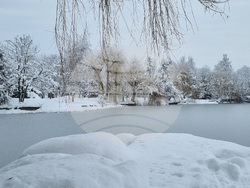 Търговище - замръзнало езеро - ниски температури