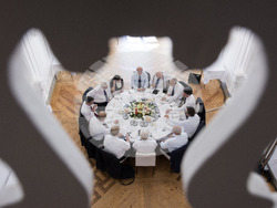 работна сесия на еднодневната среща по време на 25-ата годишнина на Ваймарския триъгълник