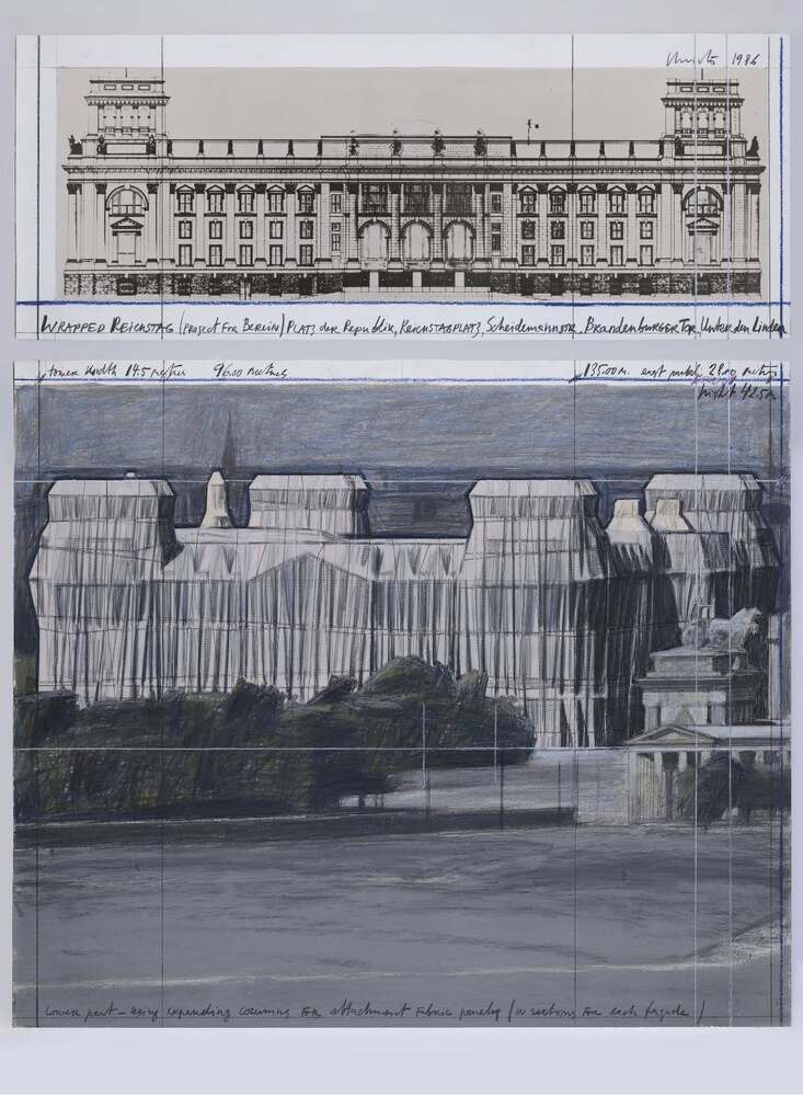 Националната галерия се сдоби с колаж на „Опакованият Райхстаг“, подписан от Кристо