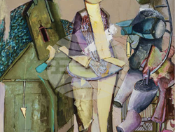 Творба от изложбата „Емил Стойчев. Въображението е моята кръвна система“. Снимка: СГХГ