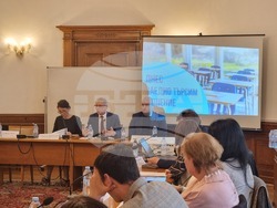 Народните представители Елисавета Белобрадова и Николай Денков участваха в кръглата маса “Образованието на учениците в 5-7 клас на фокус”. Снимка: Димитрина Ветова/БТА