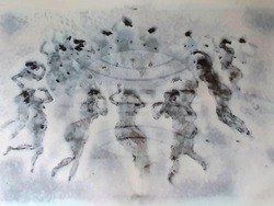 Творба от изложбата на Марко Марков „Ухание на жена“. Снимка: Галерия „Българи“