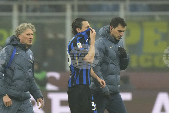 Защитникът на Интер Матео Дармиан ще пропусне дербито с Наполи поради контузия