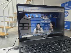  Анна Терзивец и Димитър Терзи, гости в Националния пресклуб на БТА в Одеса, по време на представянето на февруарският брой на списание „ЛИК“ на Българската телеграфна агенция. Снимки: БТА, Одеса