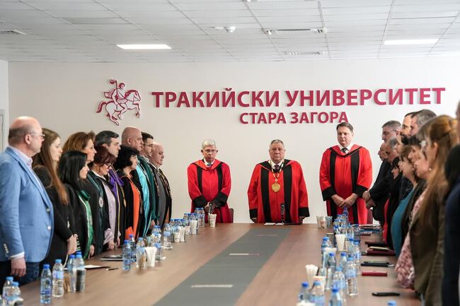 Проф. д-р Александър Щарке и проф. Клаус-Дитер Барбкнехт бяха удостоени с титлата „доктор хонорис кауза“ на Тракийския университет