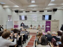 Представянето на книгата „Ретроспекции към публичната комуникация“ на проф. Минка Златева бе тази вечер. Снимка: Гергана Николова / БТА