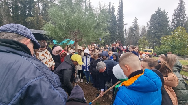Деца засадиха кипарис, кедър и алепски бор по повод 130 години от залесяването в парк „Митрополит Методий Кусев“ в Стара Загора