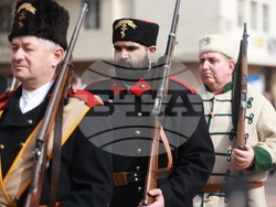 Етрополе - тържествено издигане на българския трибагреник