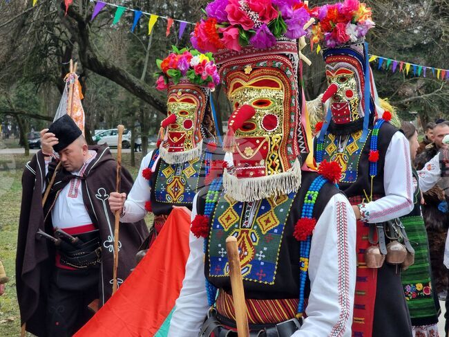 Kukeri to Chase Evil Spirits Away in Dunavtsi Village near Kazanlak