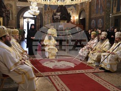 Негово Светейшество българският патриарх и Софийски митрополит Даниил отслужи заупокойна литургия и панихида за една година от кончината на патриах Неофит. Снимка: Българска патриаршия