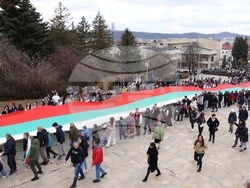 Панагюрище - Трети март - 110-метрово национално знаме