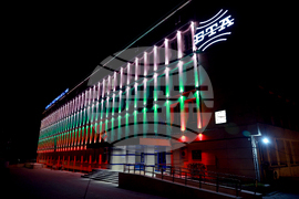 Българска телеграфна агенция - фасада - осветление - 3 март