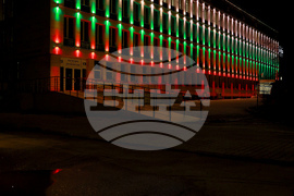 Българска телеграфна агенция - фасада - осветление - 3 март