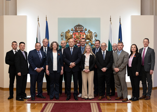 Президентът Румен Радев се срещна с представители на Военновъздушния колеж в САЩ