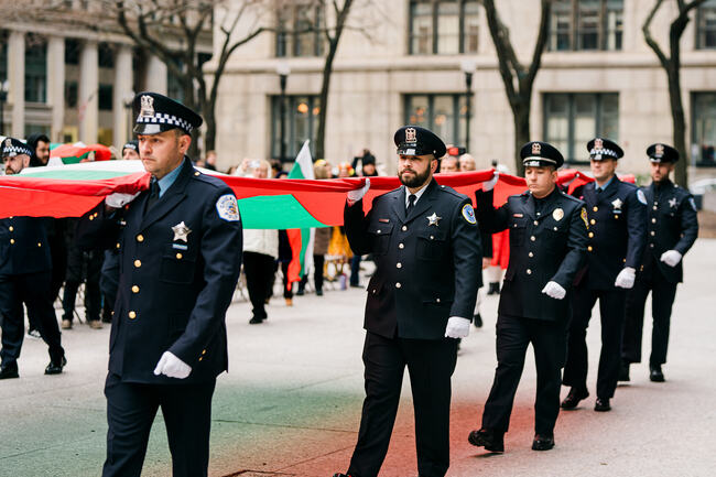 Българският трибагреник бе издигнат в центъра на Чикаго по случай 3 март