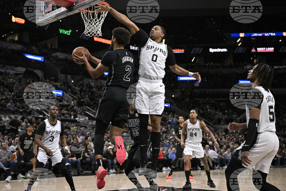 Nets Spurs Basketball