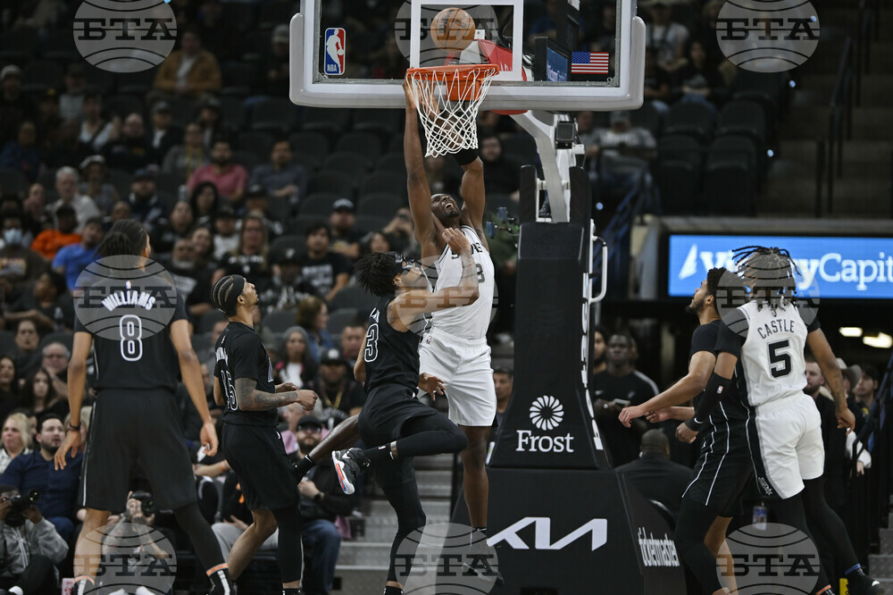 Nets Spurs Basketball