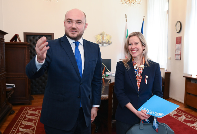 Justice Minister Meets with UNICEF Representative to Bulgaria, Commits to Expand Model of Child Advocacy Centres