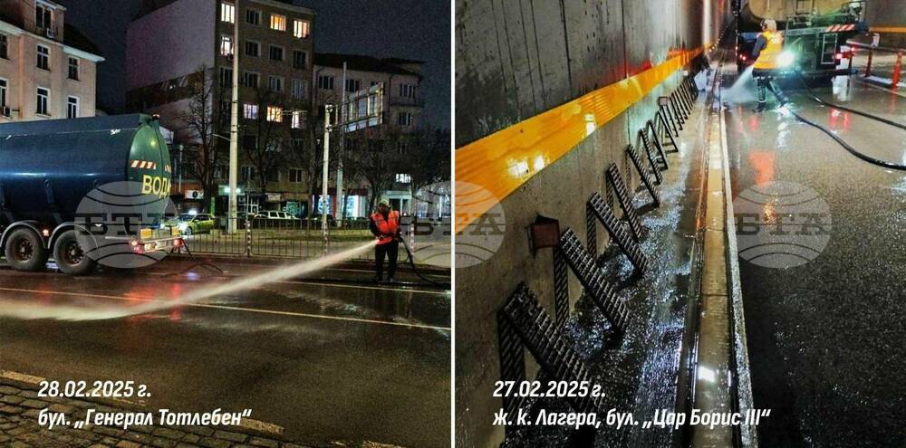 Тази нощ започва поетапно миене на Южната дъга в София
