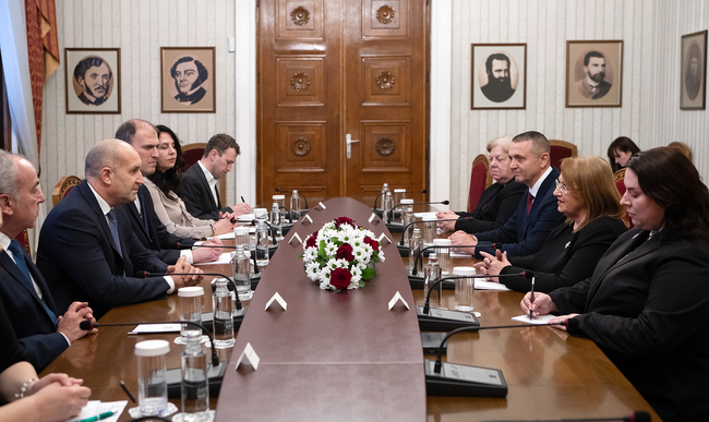 President Radev Confers with Eurochild Chair Marie-Louise Coleiro Preca