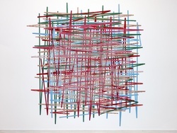 Правдолюб Иванов представя свои важни, но непоказвани в България творби в изложбата „Истината за истината“. Снимка: Галерия „Сариева“