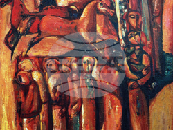 Творба от изложбата „Неоритуалната живопис“ на Вилиям Гетов. Снимка: Галерия „Българи“