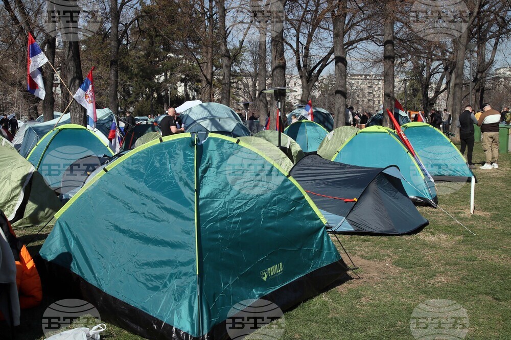 Сърбия - Белград - студенти - палатков лагер