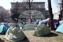 Сърбия - Белград - студенти - палатков лагер