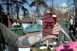 Сърбия - Белград - студенти - палатков лагер