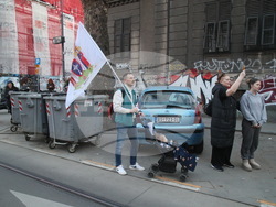 Сърбия - обща стачка - гимназисти