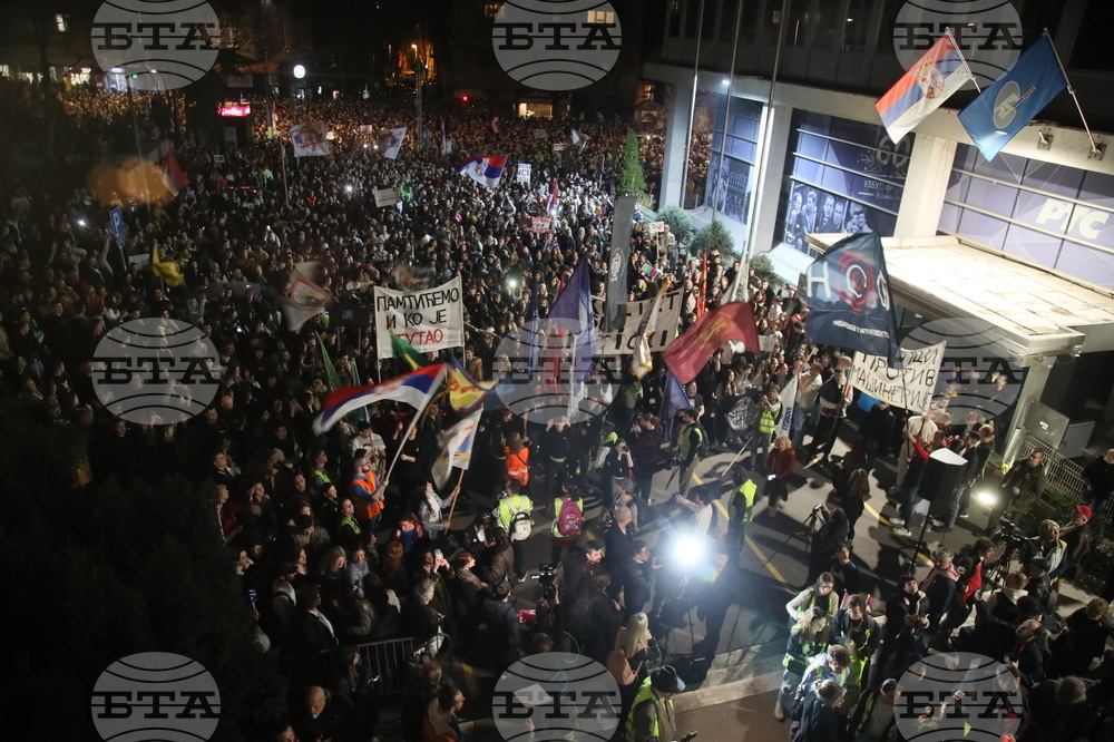 Second General Strike in Serbia: Thousands Gather in Front of RTS Building in Belgrade